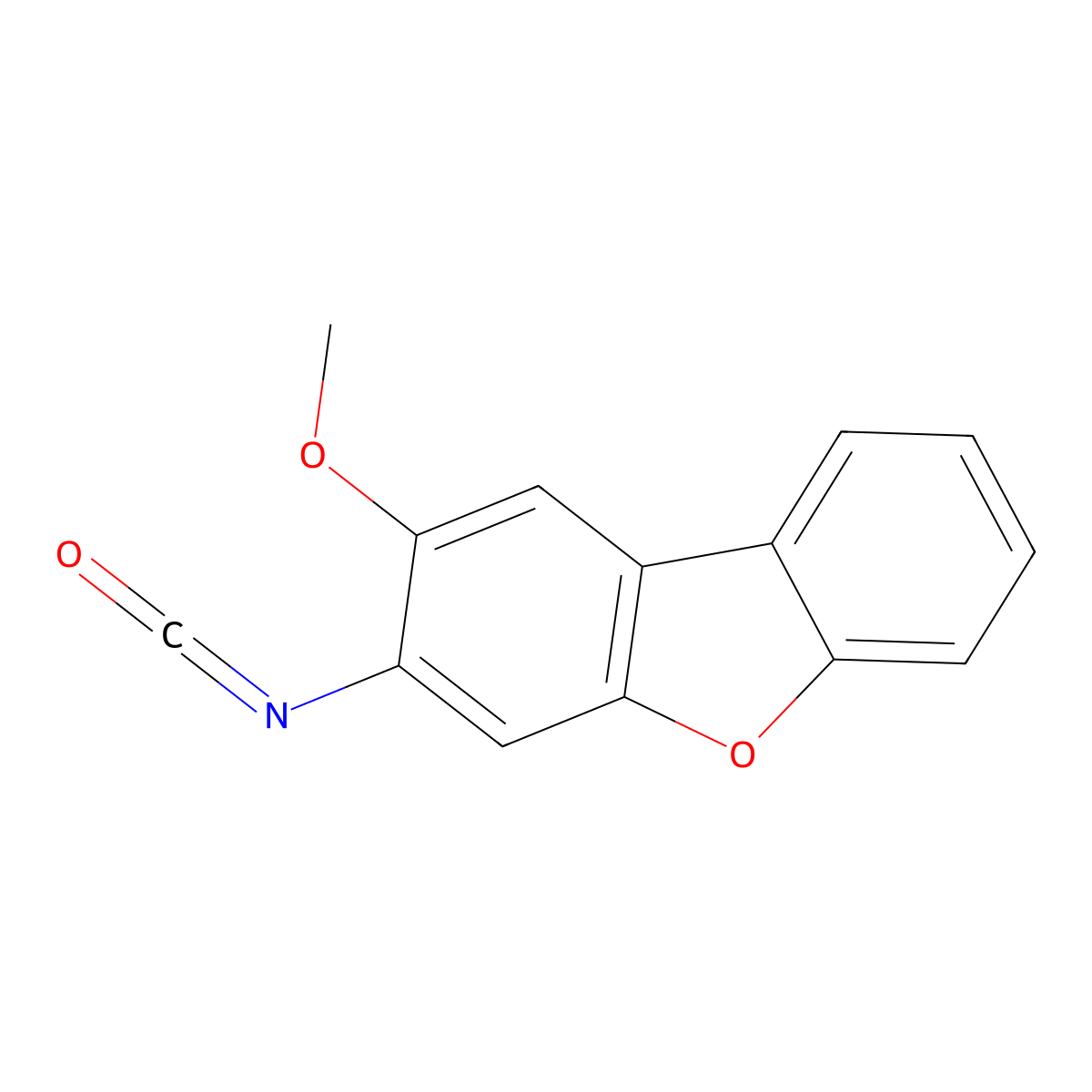 3-Isocyanato-2-methoxydibenzofuran molecular structure, CAS 480439-21-2