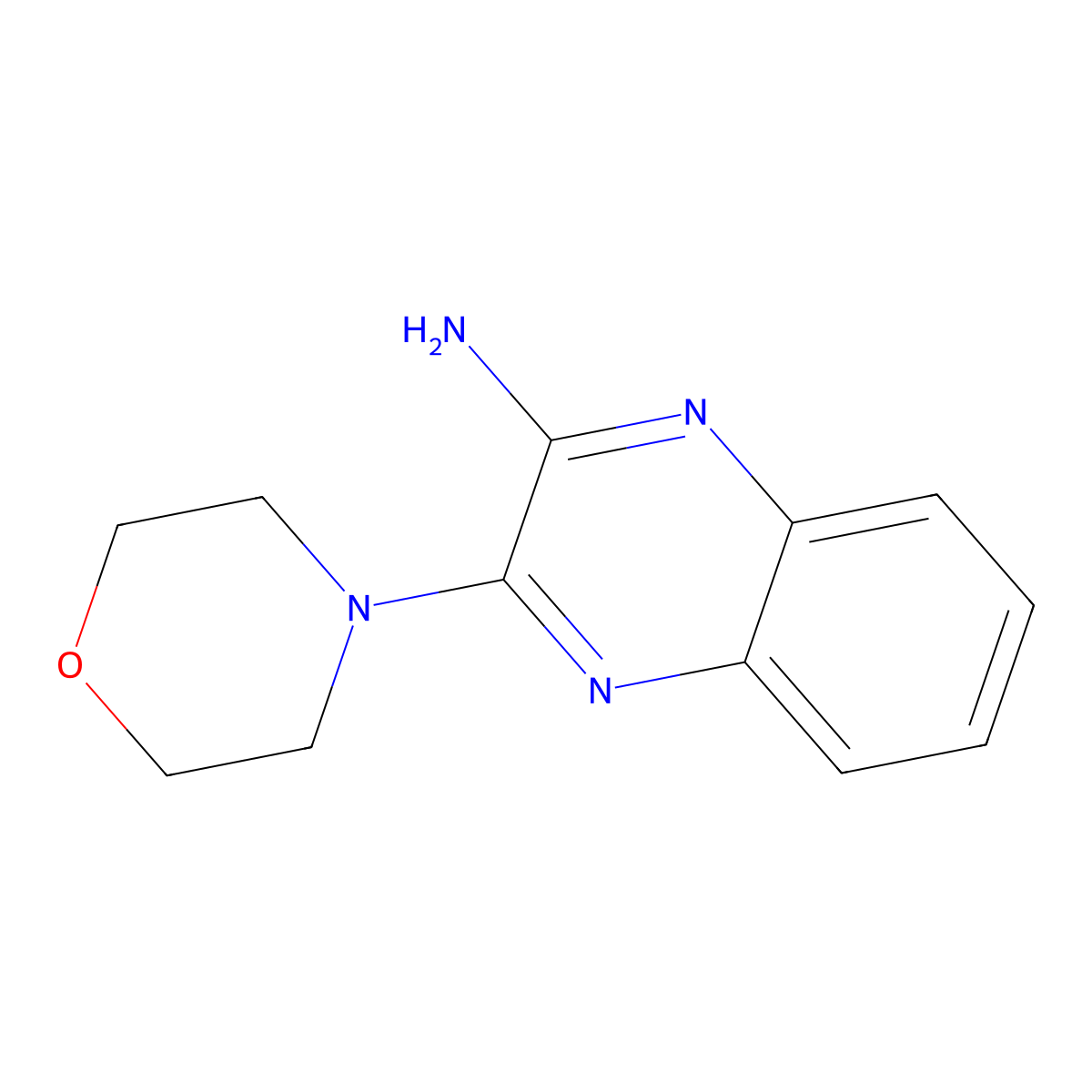 3-Morpholin-4-ylquinoxalin-2-amine molecular structure, CAS 480439-23-4