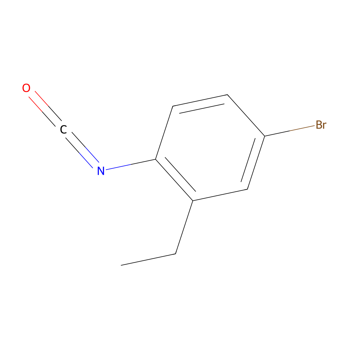 4-Bromo-2-ethylphenyl isocyanate molecular structure, CAS 480439-24-5