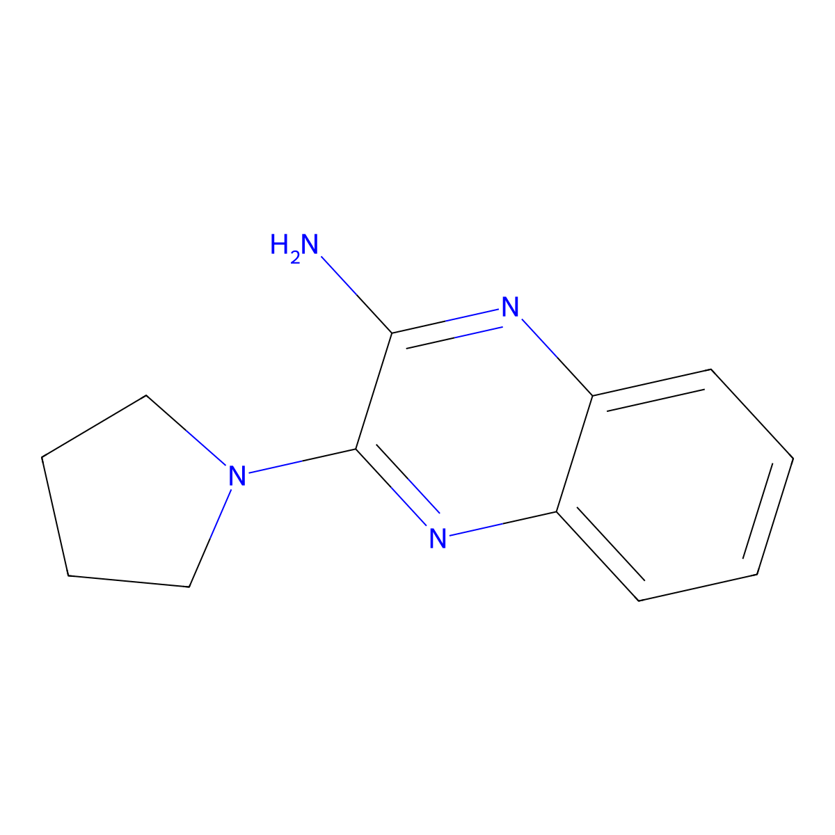 3-(Pyrrolidin-1-yl)quinoxalin-2-amine molecular structure, CAS 480439-27-8