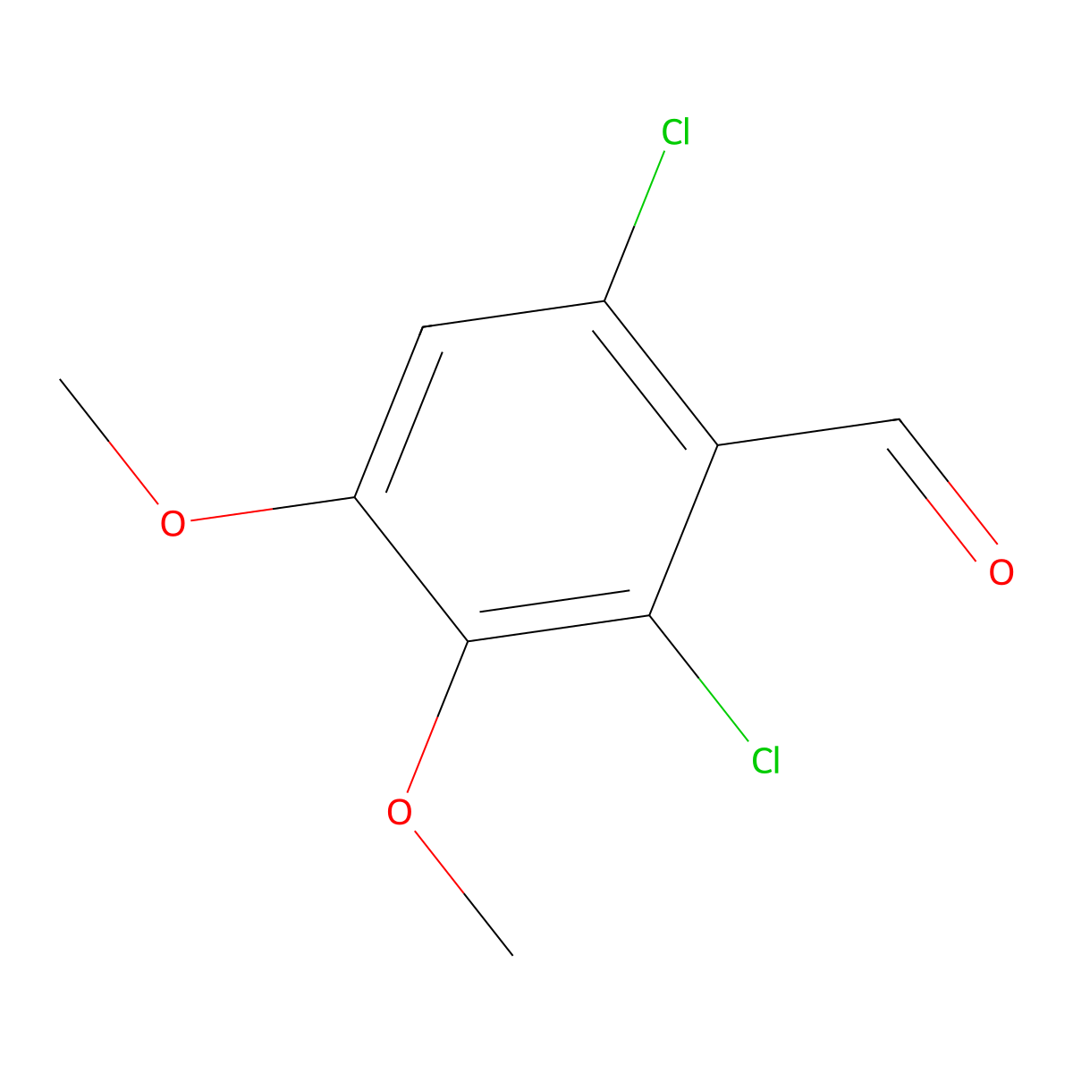 2,6-Dichloro-3,4-dimethoxybenzaldehyde molecular structure, CAS 480439-30-3