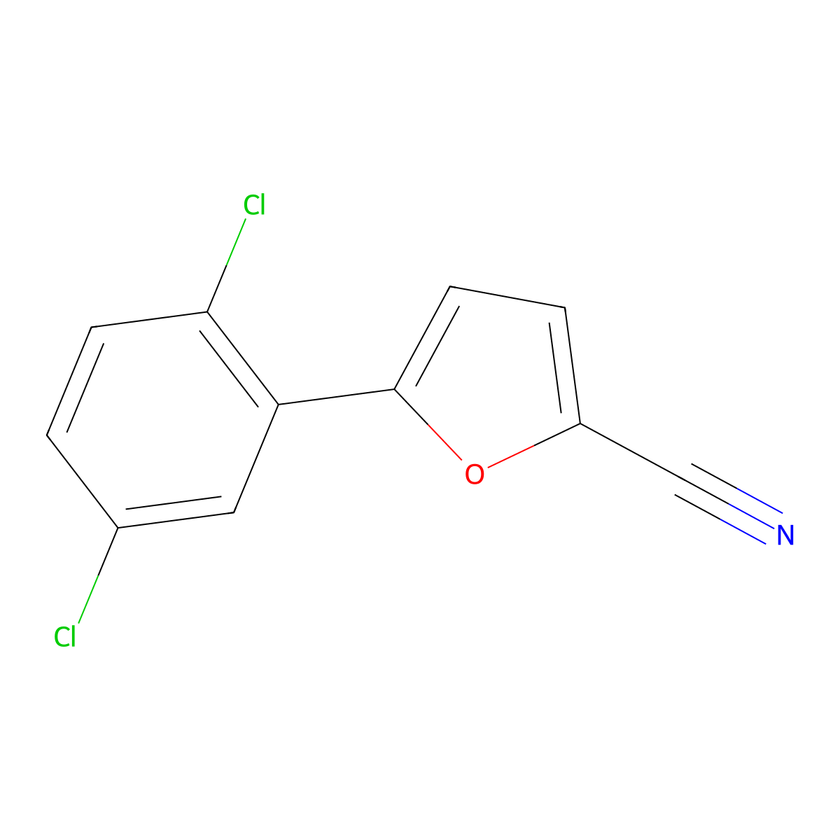 5-(2,5-Dichlorophenyl)furan-2-carbonitrile molecular structure, CAS 480439-32-5