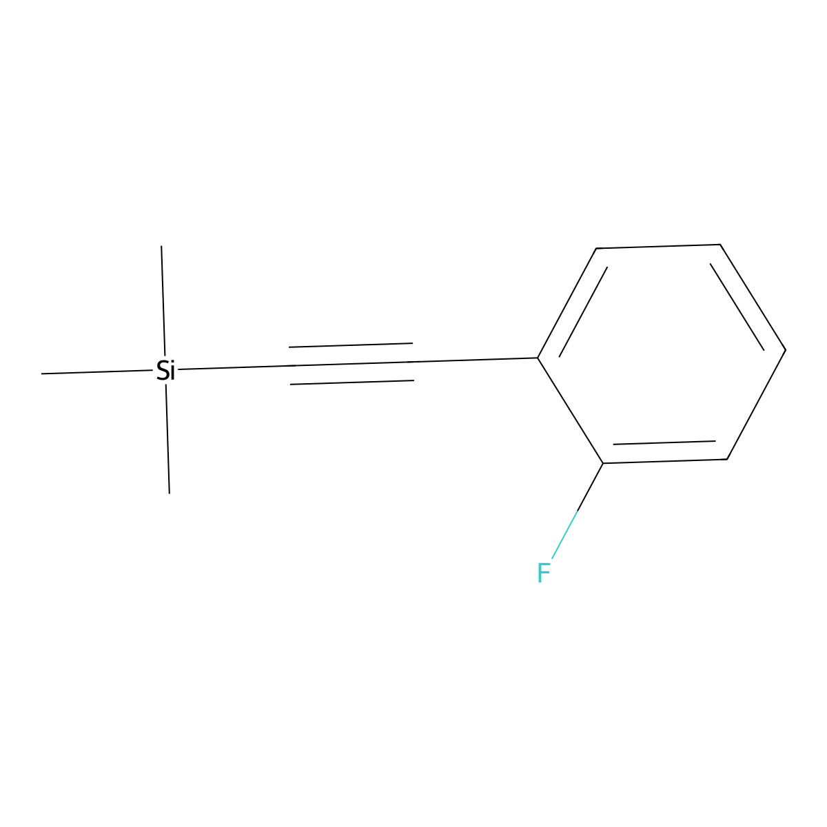 1-Fluoro-2-(2-(trimethylsilyl)ethynyl)benzene molecular structure, CAS 480439-33-6