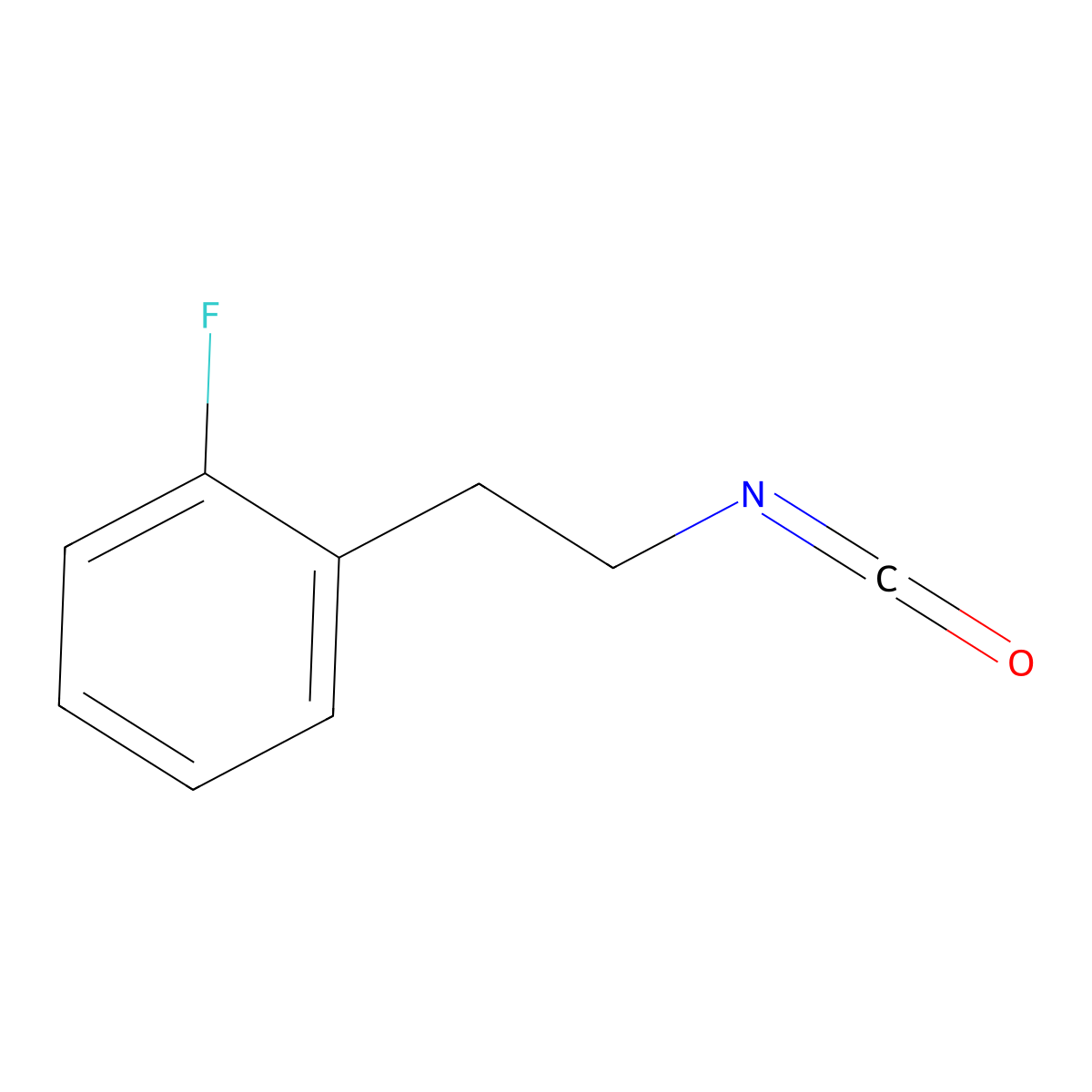 1-Fluoro-2-(2-isocyanatoethyl)benzene molecular structure, CAS 480439-39-2