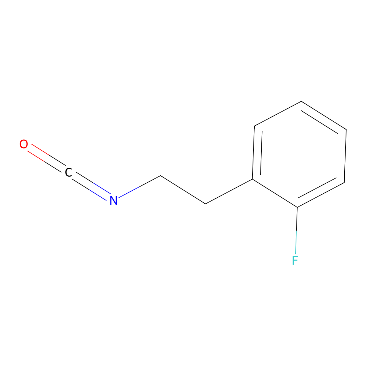 1-Fluoro-2-(2-isocyanatoethyl)benzene molecular structure, CAS 480439-39-2