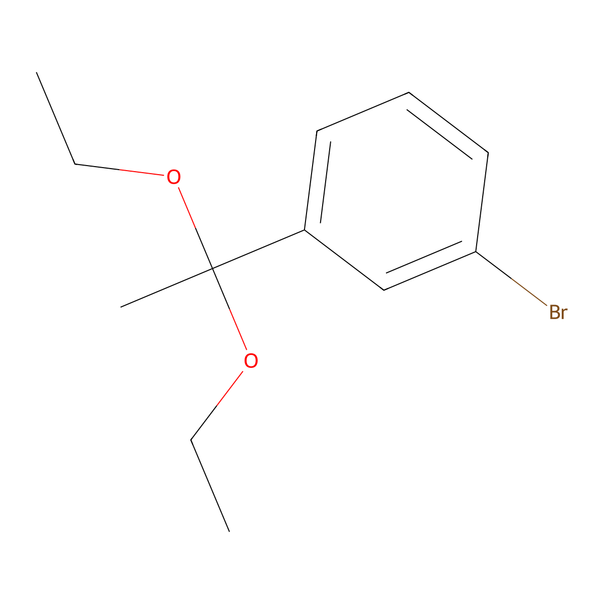 3'-Bromoacetophenone diethyl ketal molecular structure, CAS 480439-43-8