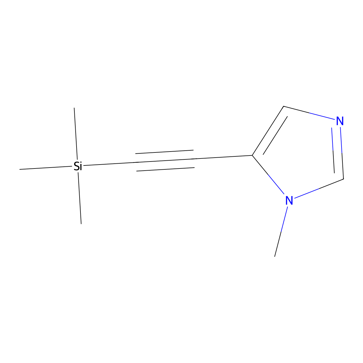 5-[(Trimethylsilyl)ethynyl])-1-methylimidazole molecular structure, CAS 480439-45-0