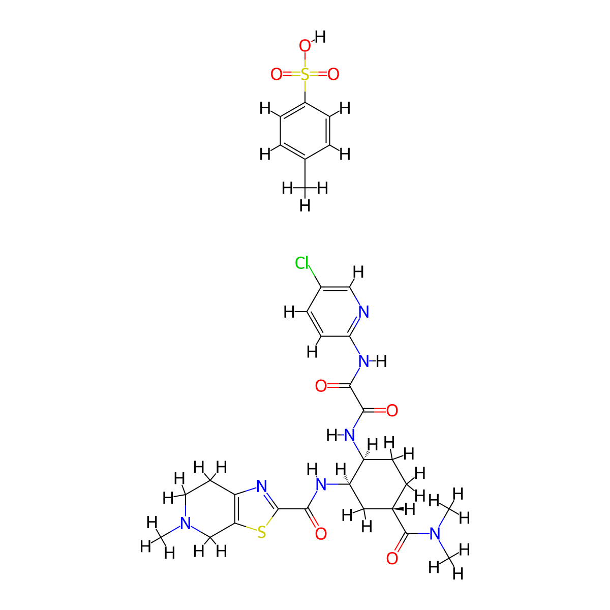 Edoxaban Tosylate molecular structure, CAS 480449-71-6