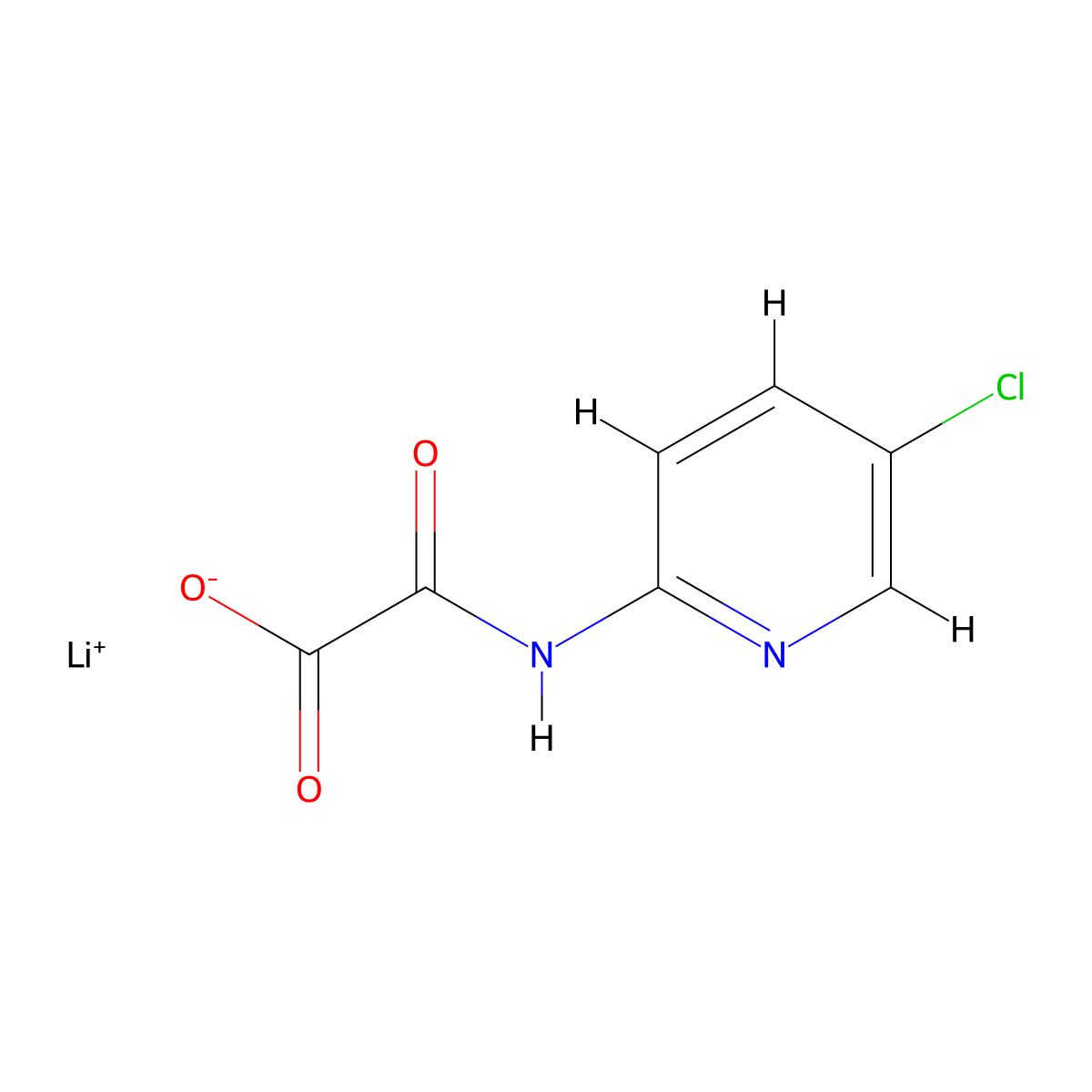Lithium 2-((5-chloropyridin-2-yl)amino)-2-oxoacetate molecular structure, CAS 480450-83-7