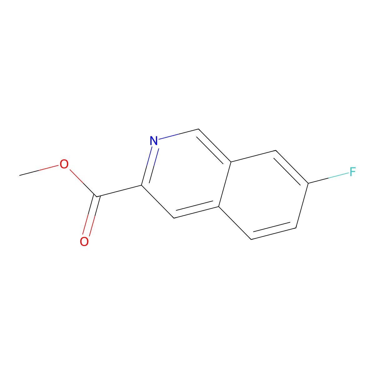 Methyl 7-fluoroisoquinoline-3-carboxylate molecular structure, CAS 480451-06-7