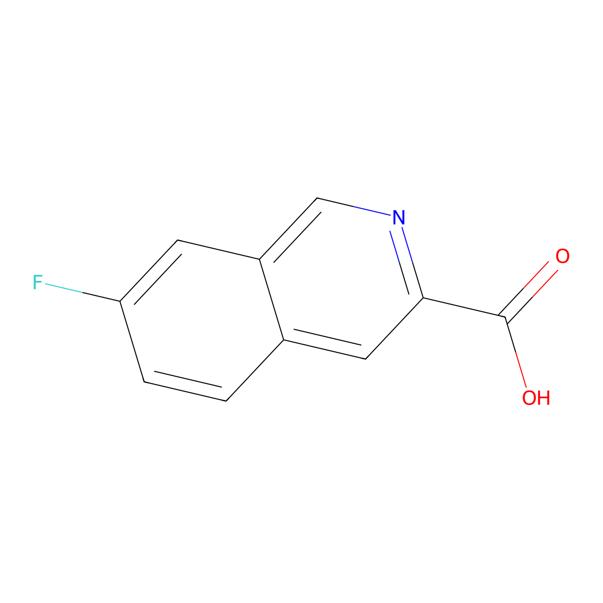 7-Fluoro-3-isoquinolinecarboxylic acid molecular structure, CAS 480451-07-8