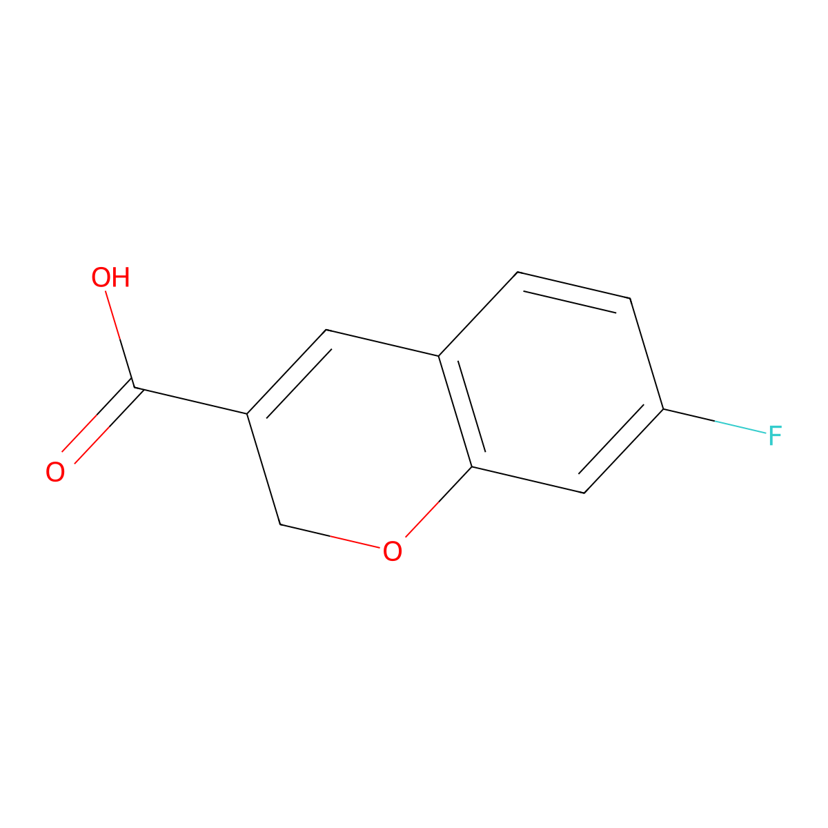 7-fluoro-2H-chromene-3-carboxylic acid molecular structure, CAS 480451-09-0