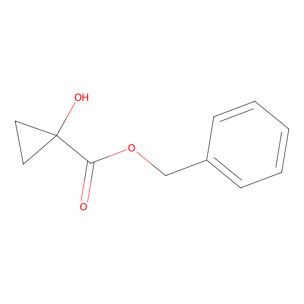 Benzyl 1-hydroxycyclopropanecarboxylate molecular structure, CAS 480452-27-5