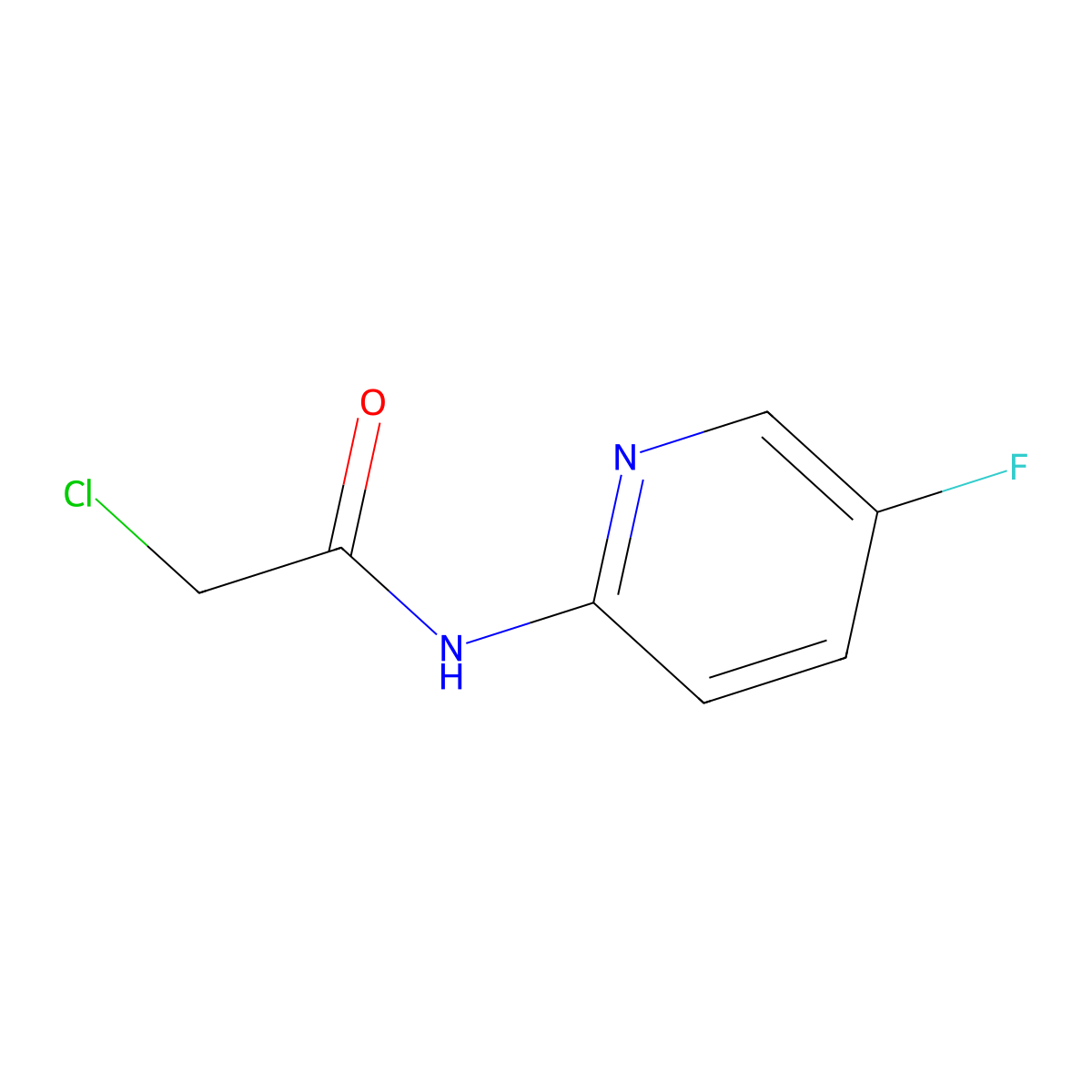 2-chloro-N-(5-fluoropyridin-2-yl)acetamide molecular structure, CAS 480452-41-3