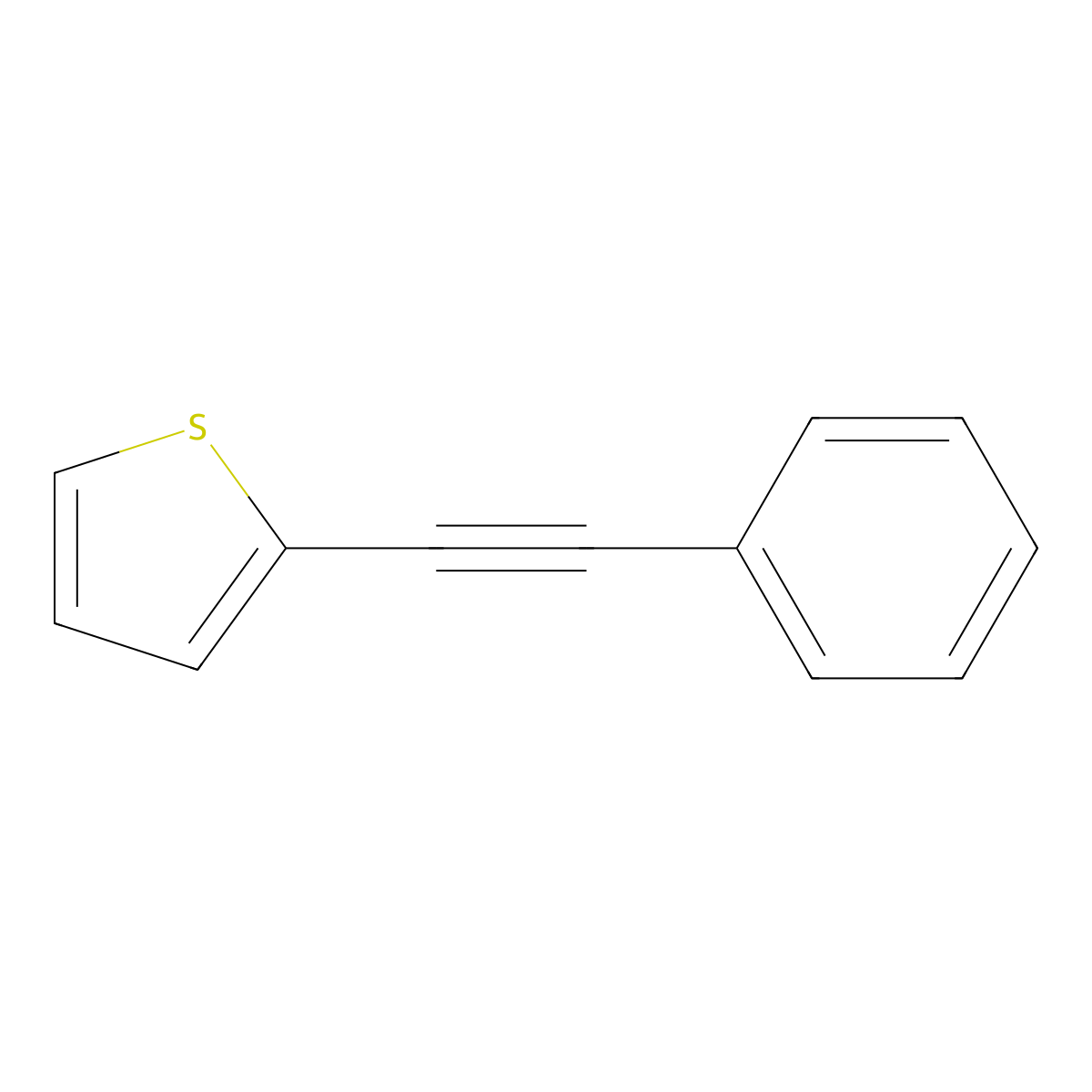Thiophene, 2-(phenylethynyl)- molecular structure, CAS 4805-17-8