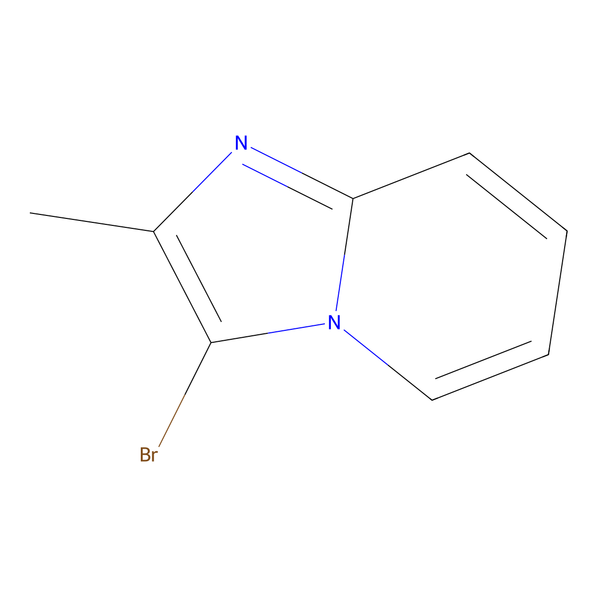 3-Bromo-2-methylimidazo(1,2-a)pyridine molecular structure, CAS 4805-70-3