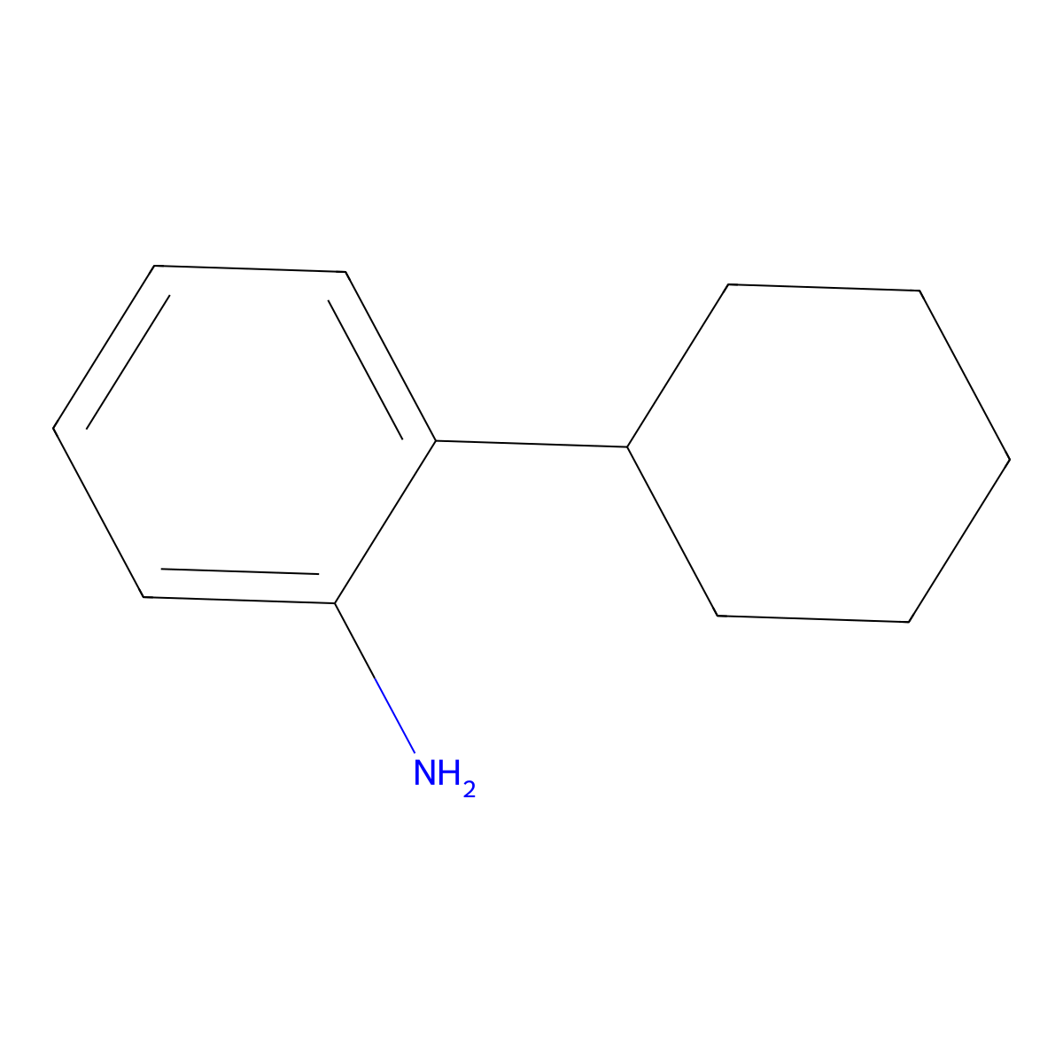 2-Cyclohexylbenzenamine molecular structure, CAS 4806-81-9