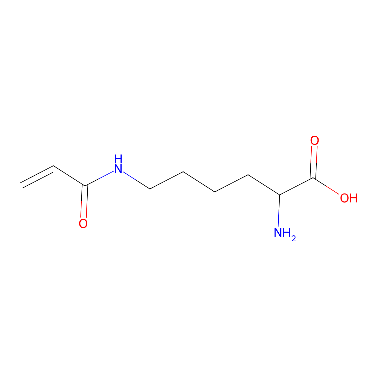 (S)-6-Acrylamido-2-aminohexanoic acid molecular structure, CAS 48065-82-3