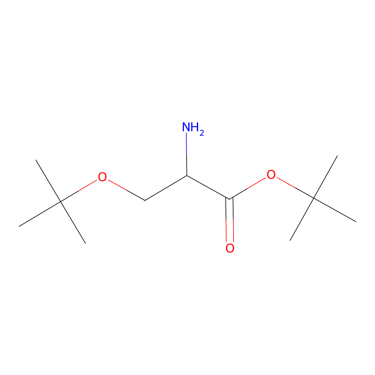(S)-tert-Butyl 2-amino-3-(tert-butoxy)propanoate molecular structure, CAS 48067-24-9