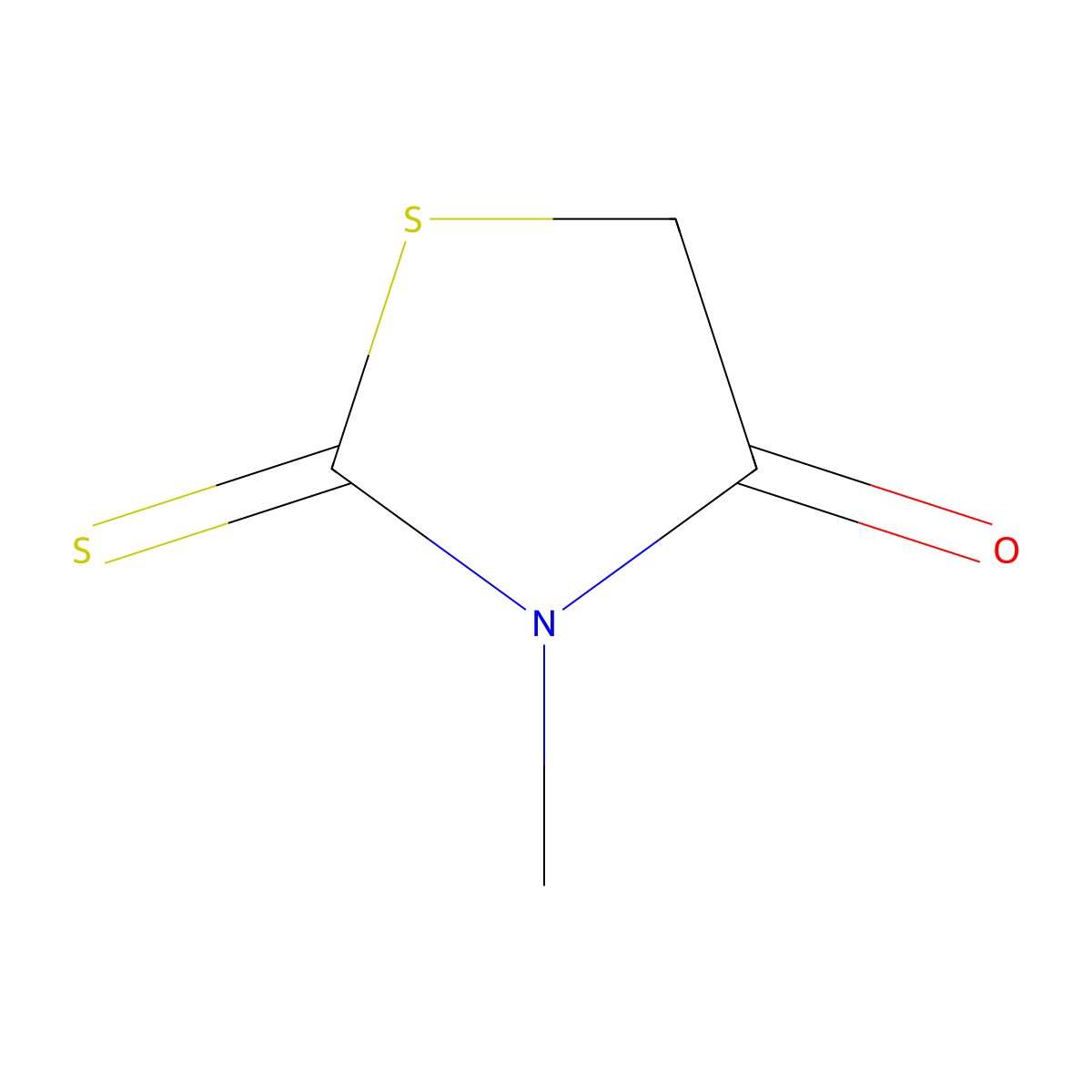 4-Thiazolidinone, 3-methyl-2-thioxo- molecular structure, CAS 4807-55-0