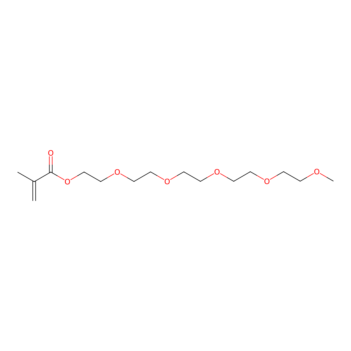 m-PEG5-2-methylacrylate molecular structure, CAS 48074-75-5