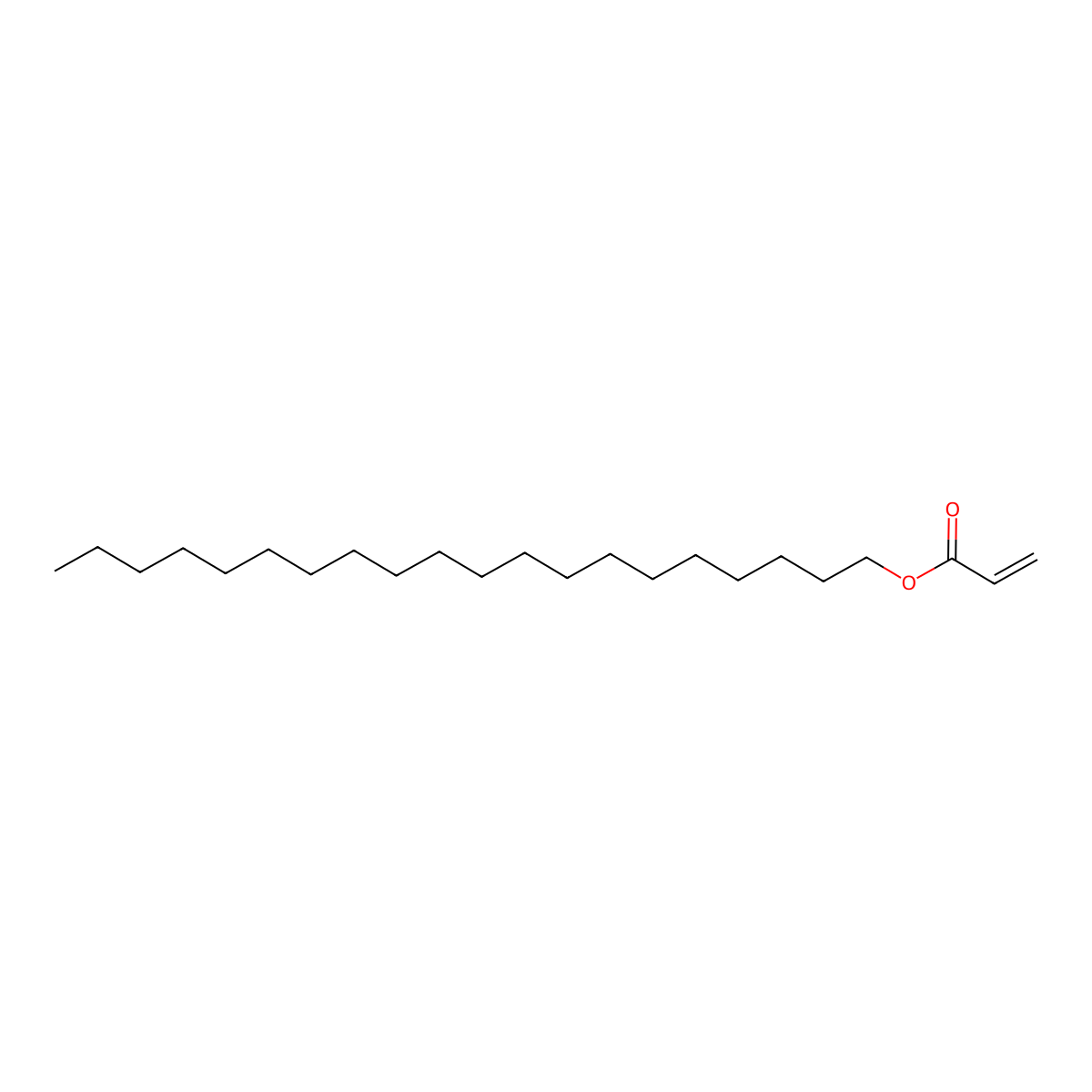 Eicosyl acrylate molecular structure, CAS 48076-38-6