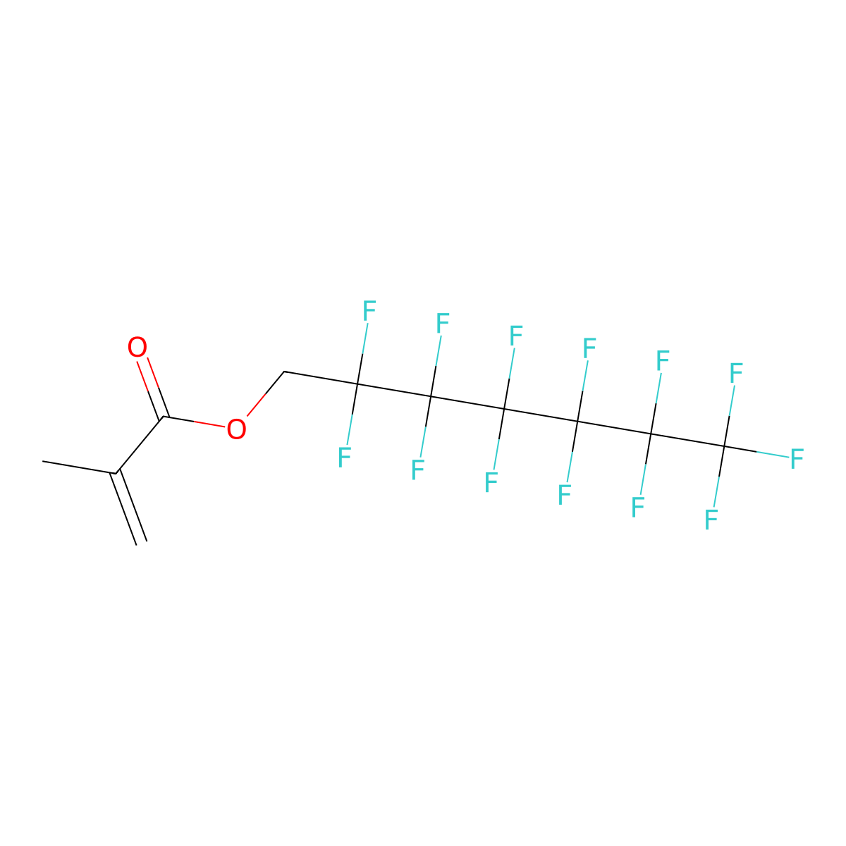 2,2,3,3,4,4,5,5,6,6,7,7,7-Tridecafluoroheptyl methacrylate molecular structure, CAS 48076-44-4