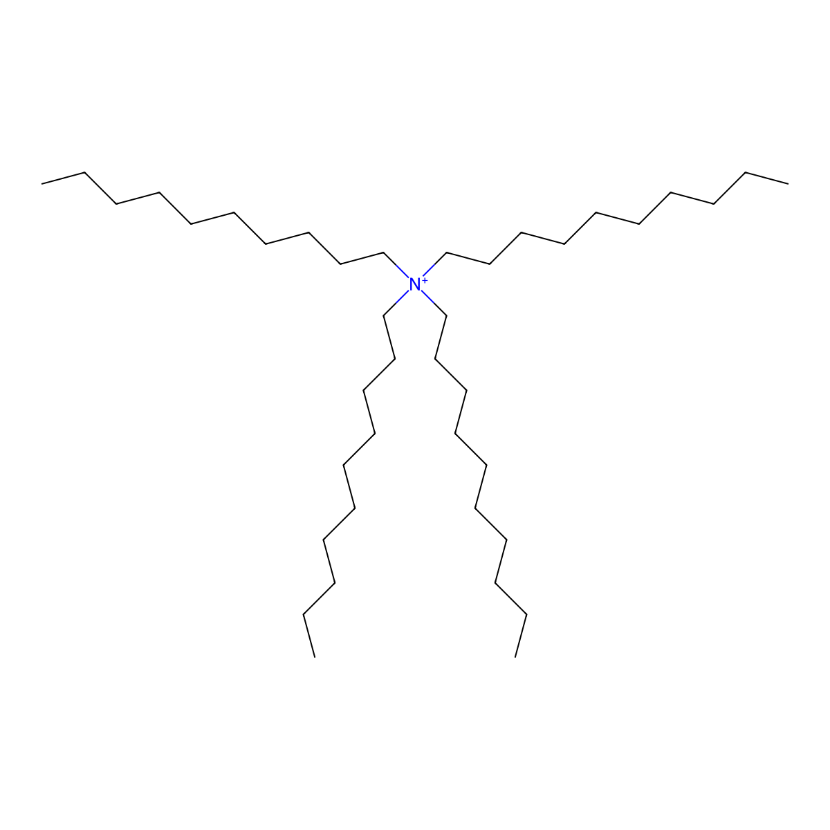 1-Decanaminium, N,N,N-tris(decyl)- molecular structure, CAS 48078-03-1