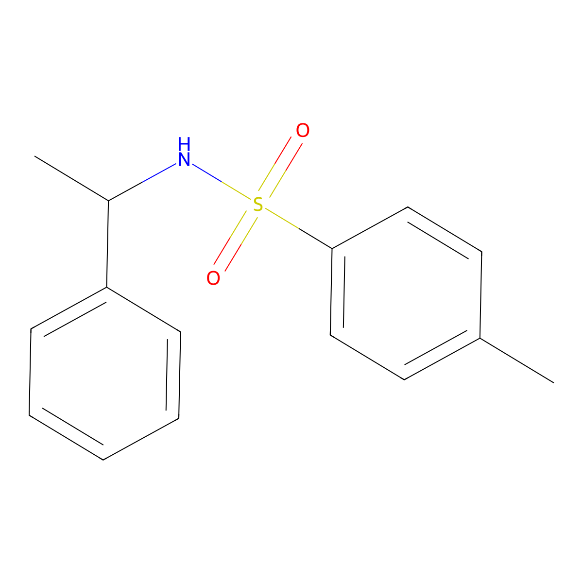 4-Methyl-N-(1-phenylethyl)benzenesulfonamide molecular structure, CAS 4809-56-7