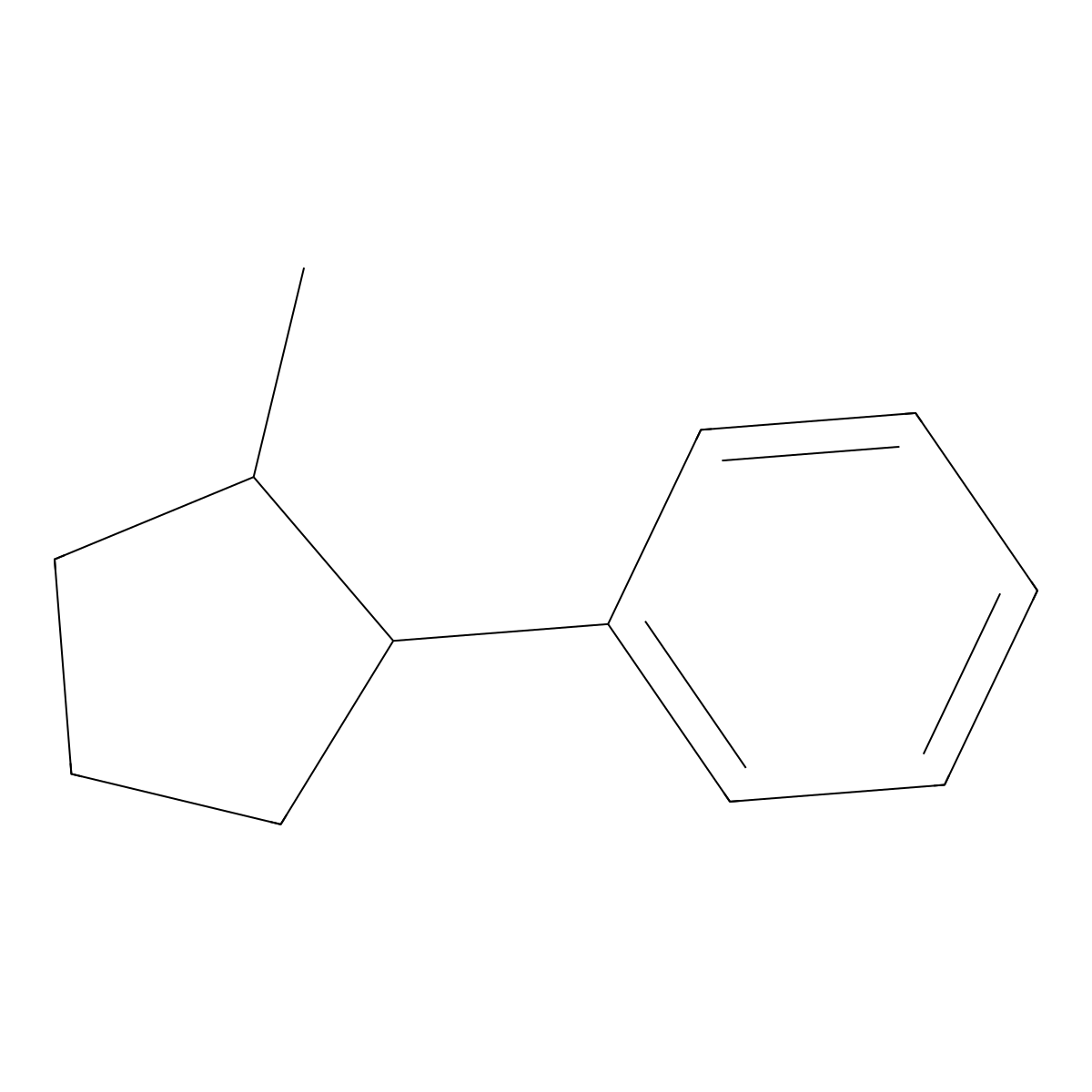 (2-Methylcyclopentyl)benzene molecular structure, CAS 4809-94-3