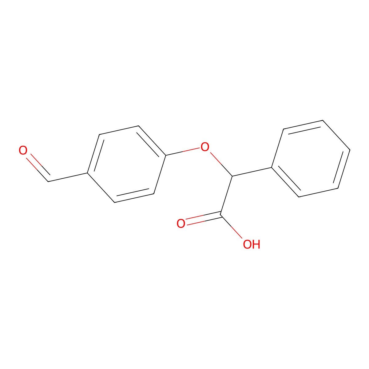 2-(4-Formylphenoxy)-2-phenylacetic acid molecular structure, CAS 480994-56-7