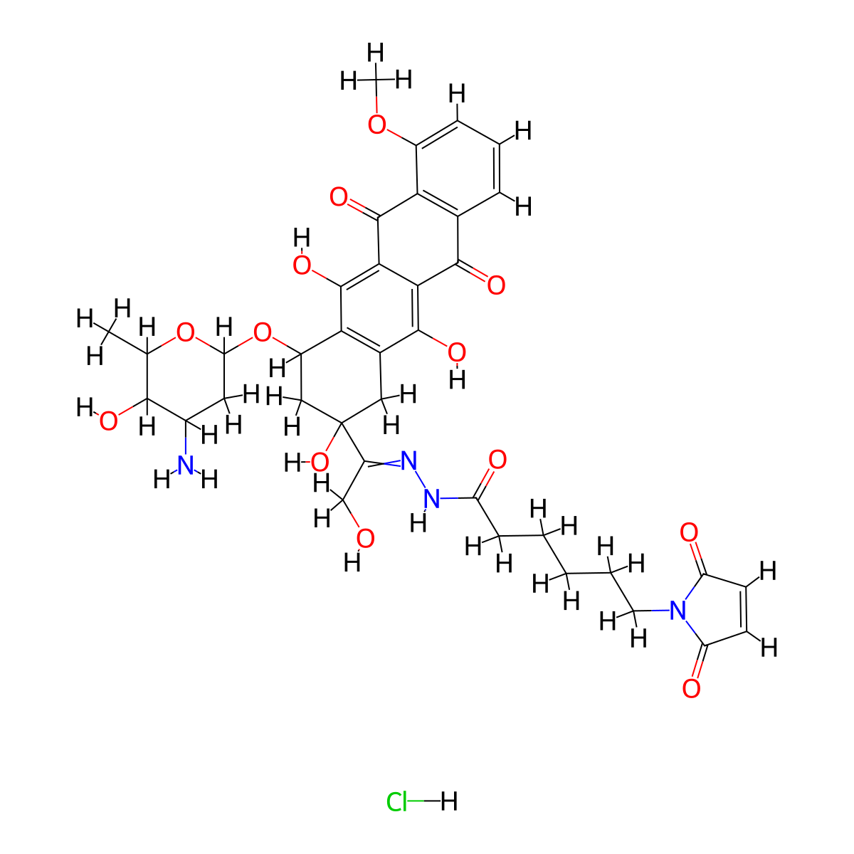 AIdoxorubicin Hydrochloride molecular structure, CAS 480998-12-7