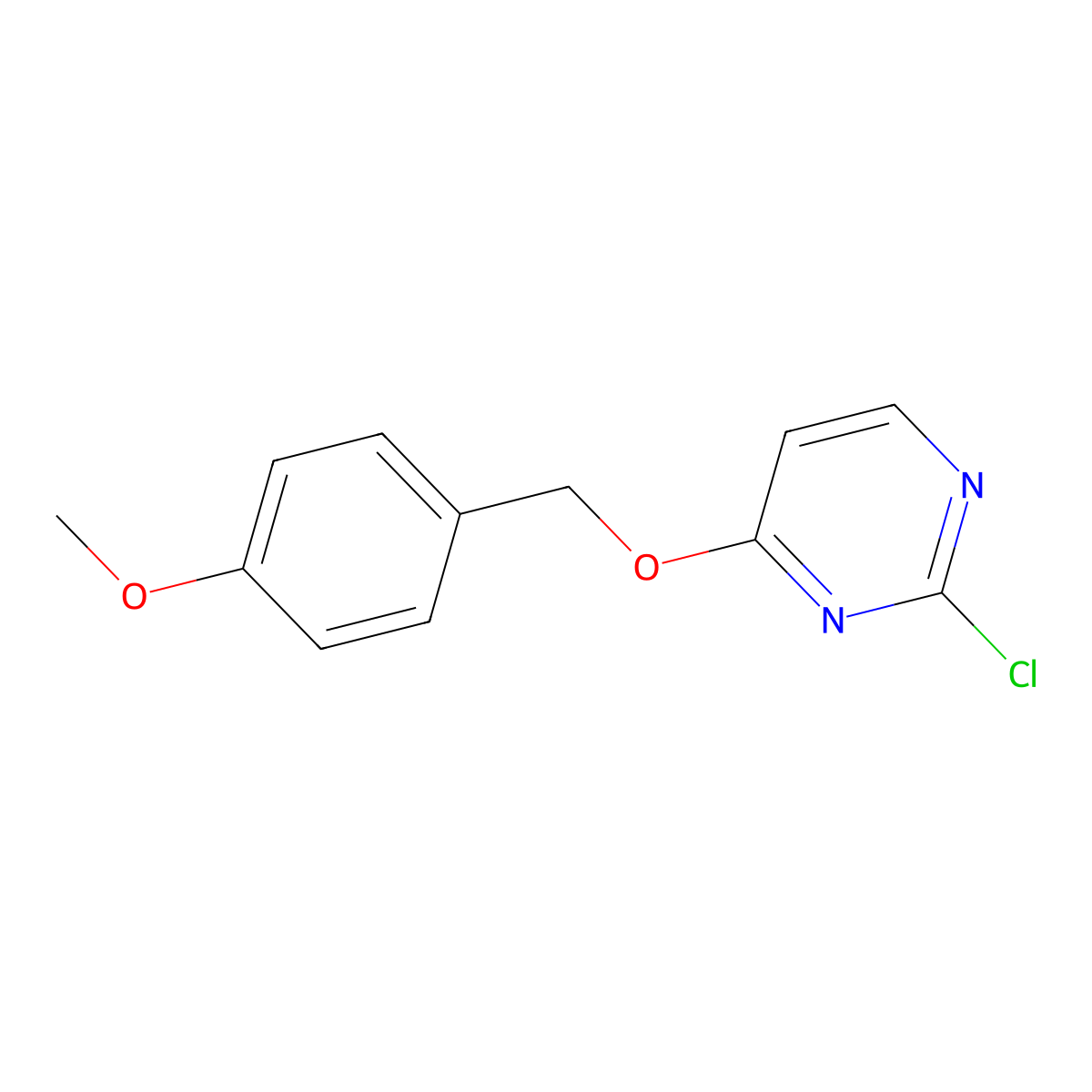 2-Chloro-4-(4-methoxybenzyloxy)pyrimidine molecular structure, CAS 480998-38-7