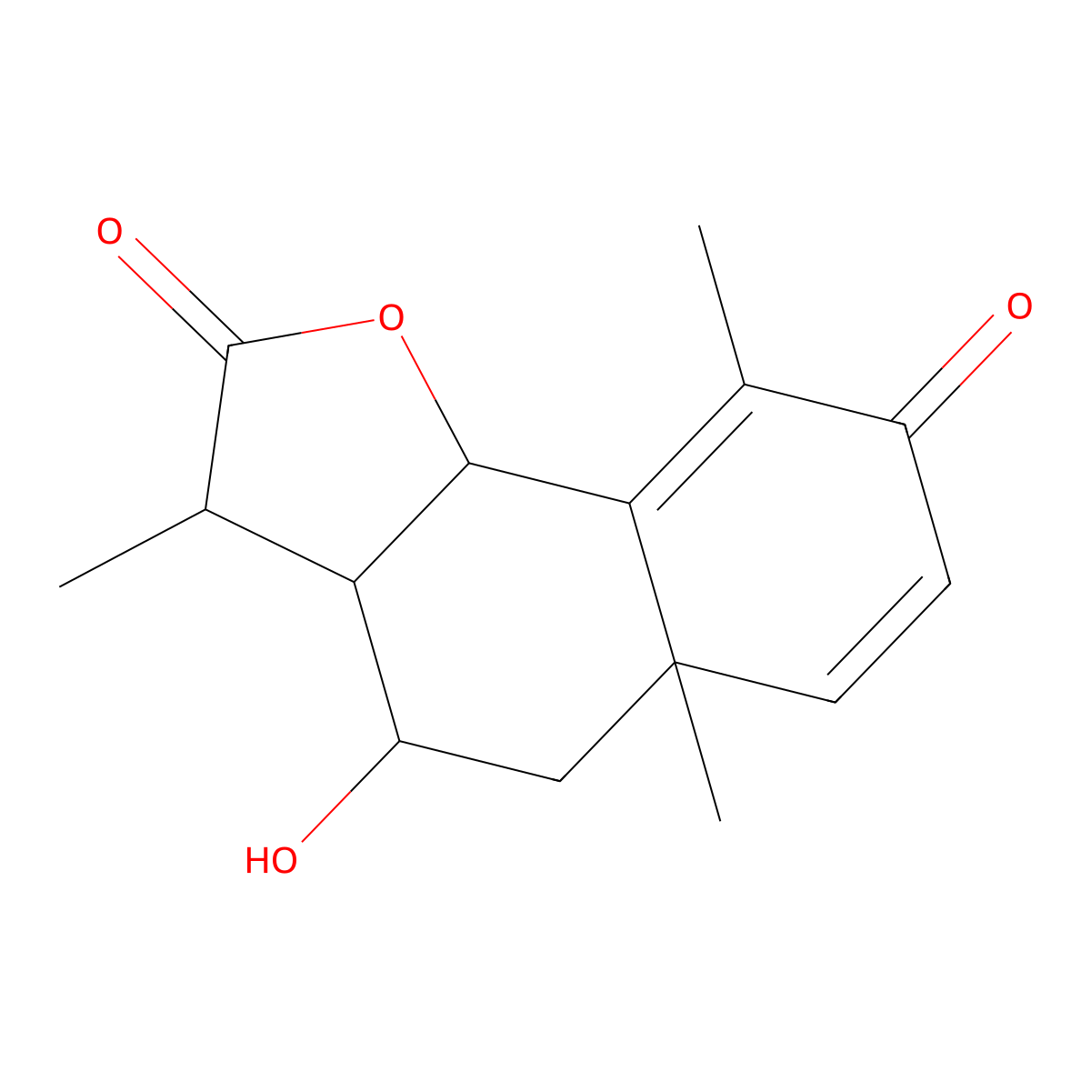 Artemisin molecular structure, CAS 481-05-0