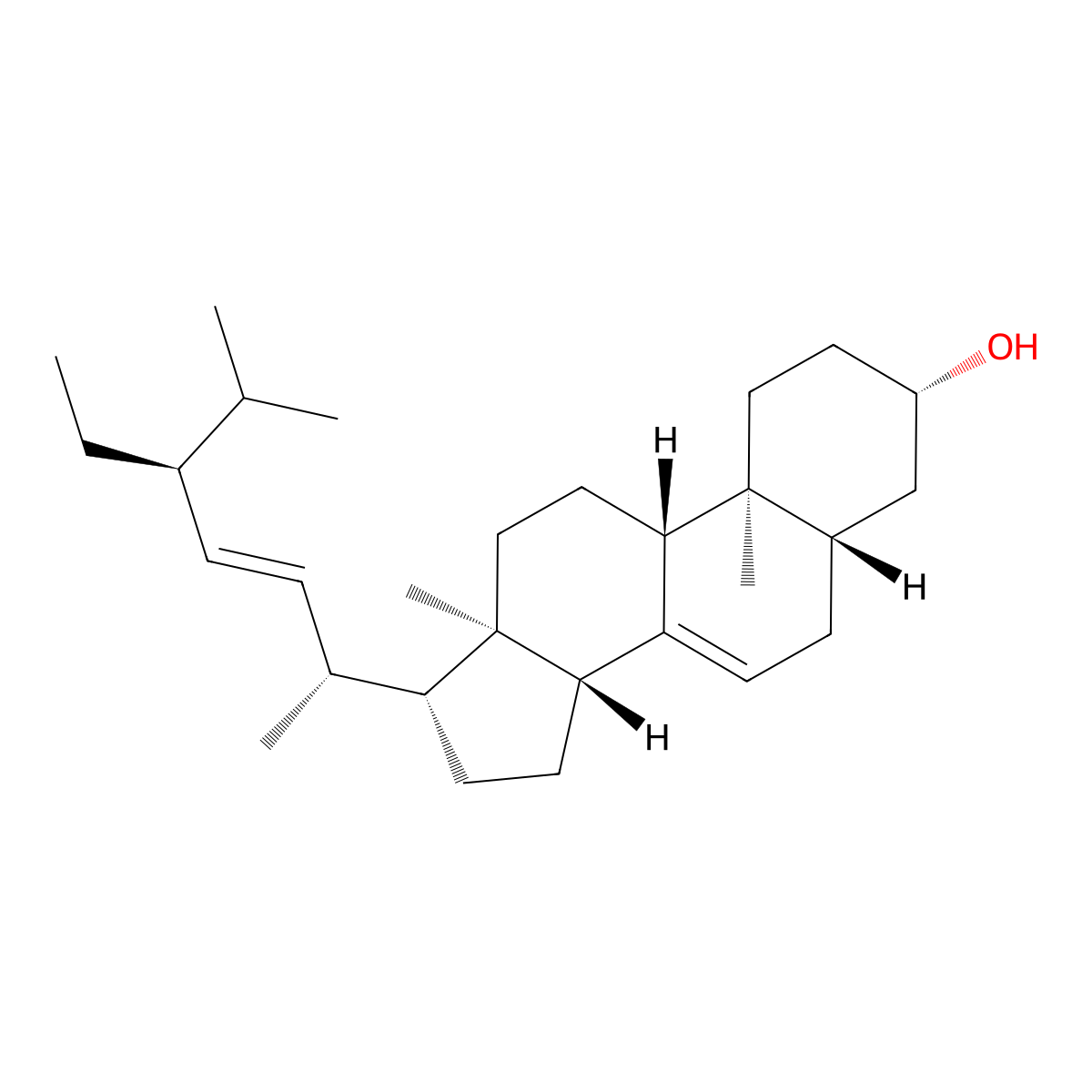 Alpha-Spinasterol molecular structure, CAS 481-18-5