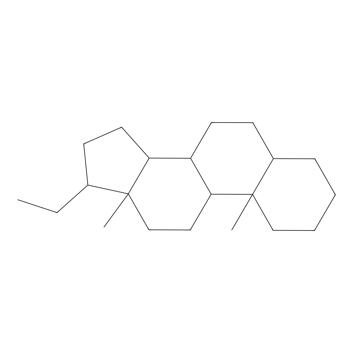 Pregnane molecular structure, CAS 481-26-5
