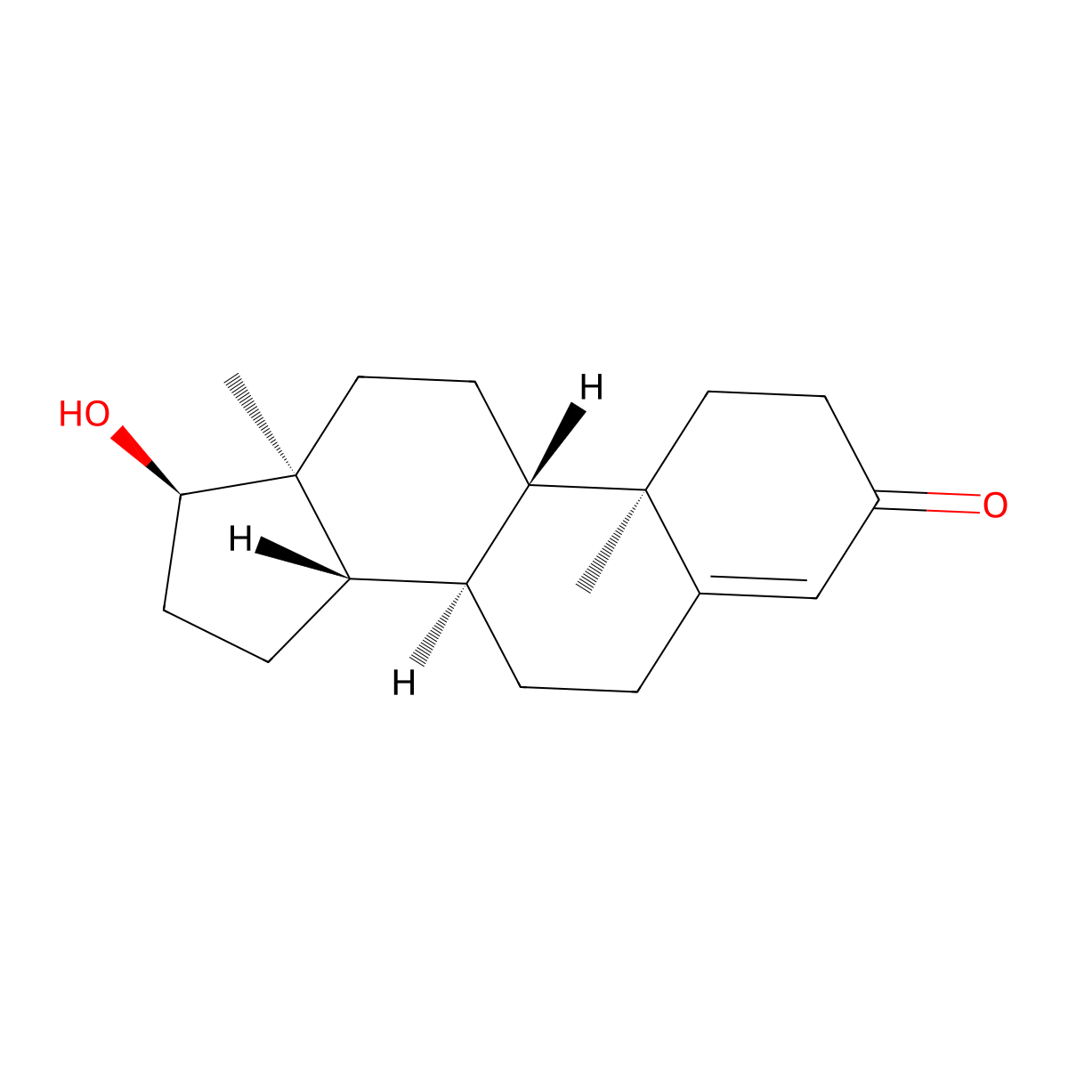 Epitestosterone molecular structure, CAS 481-30-1