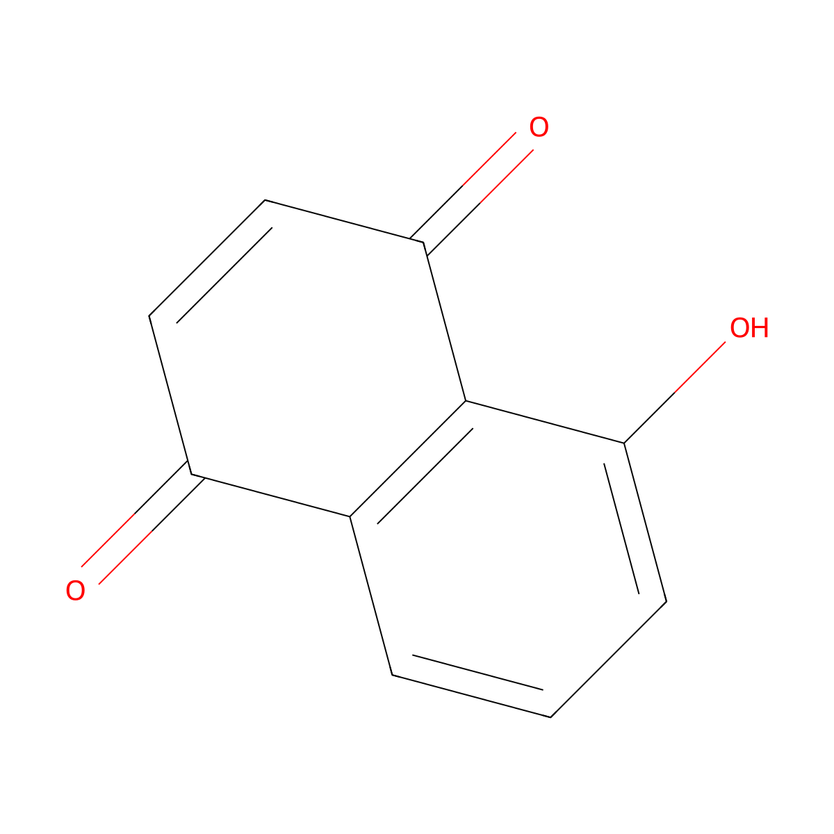 Juglone molecular structure, CAS 481-39-0