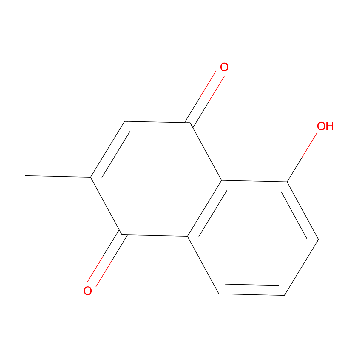 Plumbagin molecular structure, CAS 481-42-5