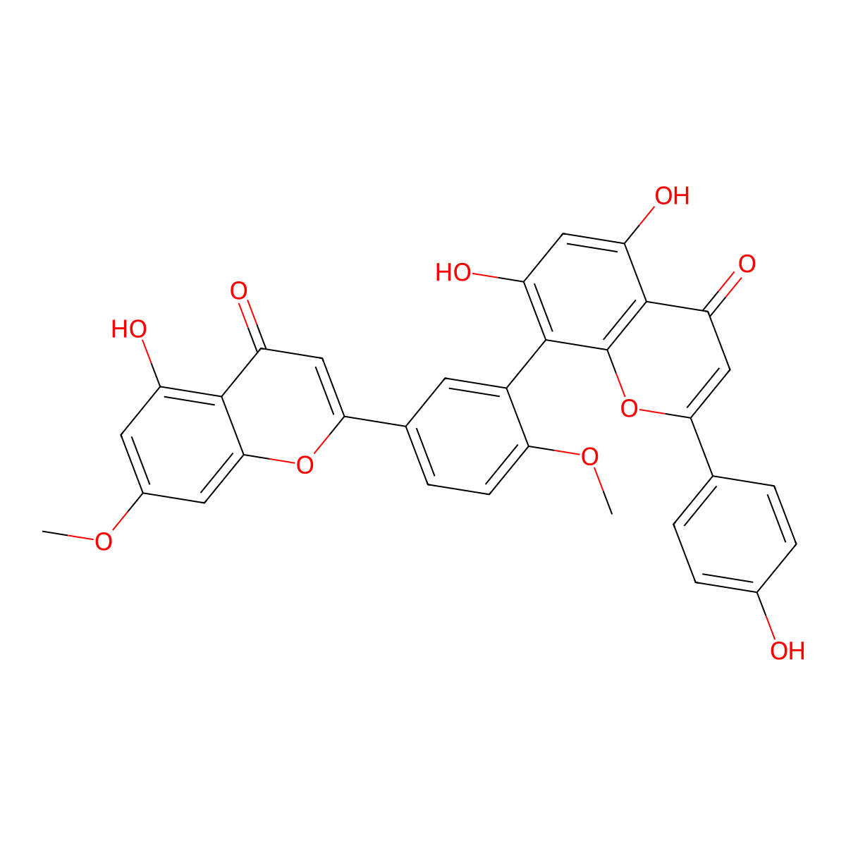 Ginkgetin molecular structure, CAS 481-46-9
