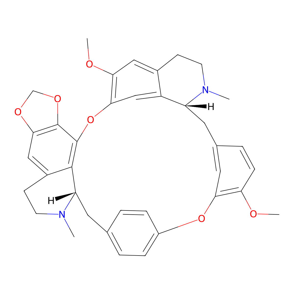Cepharanthine molecular structure, CAS 481-49-2