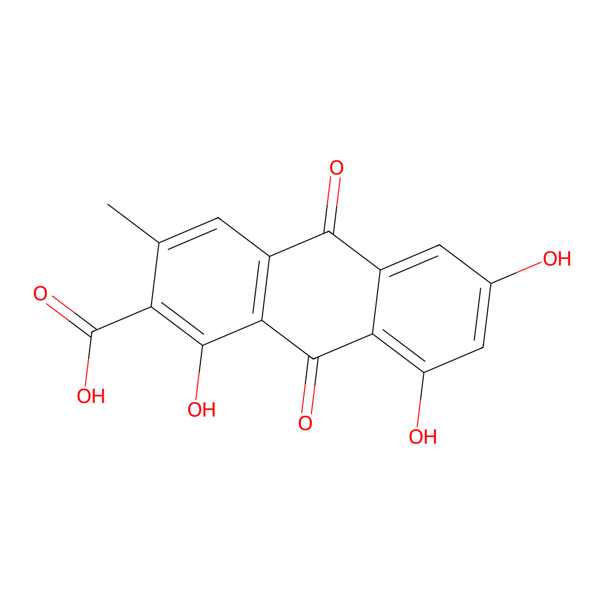 Endocrocin molecular structure, CAS 481-70-9