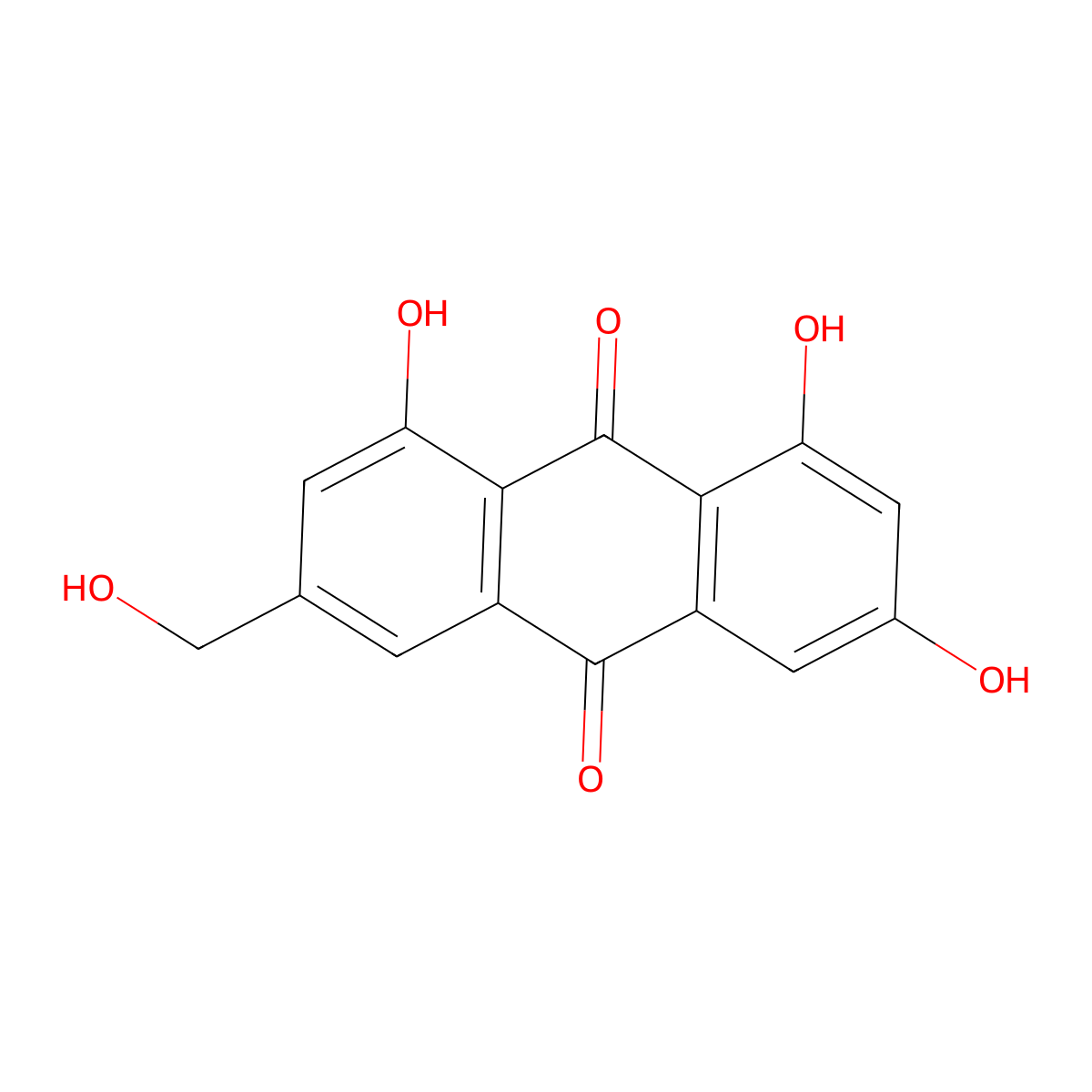Citreorosein molecular structure, CAS 481-73-2