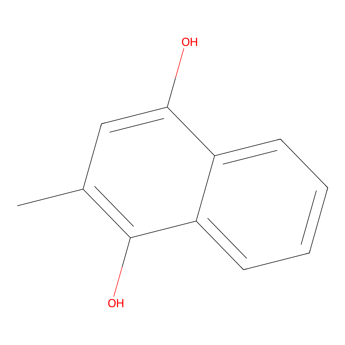 Menadiol molecular structure, CAS 481-85-6
