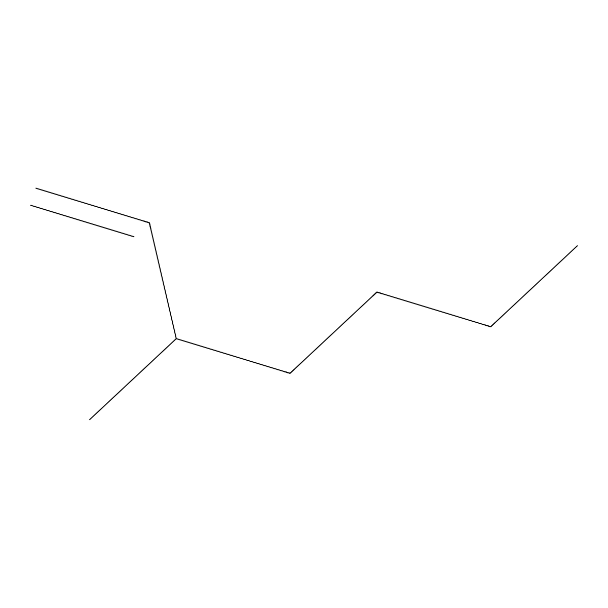 3-Methyl-1-heptene molecular structure, CAS 4810-09-7