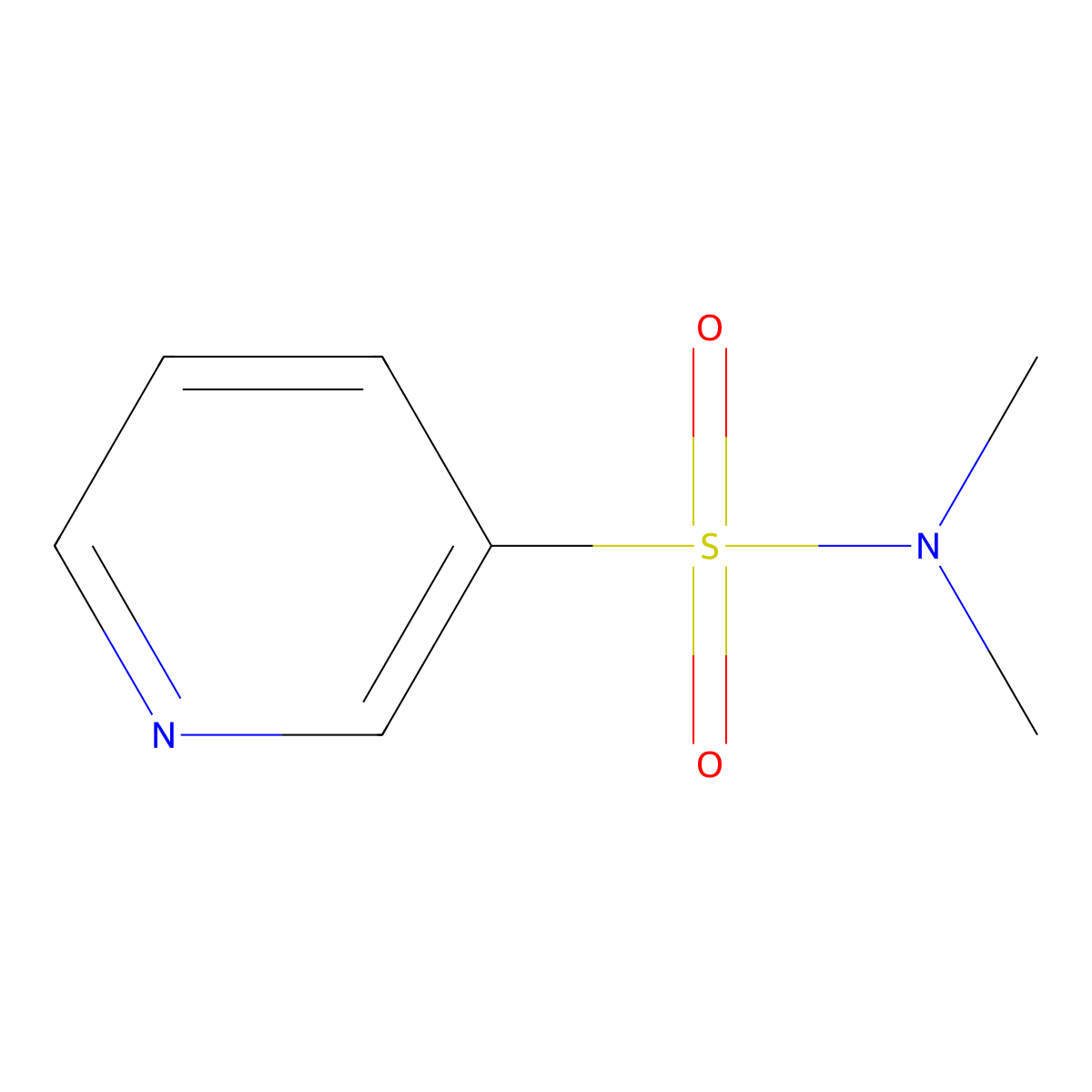 N,N-Dimethylpyridine-3-sulfonamide molecular structure, CAS 4810-41-7