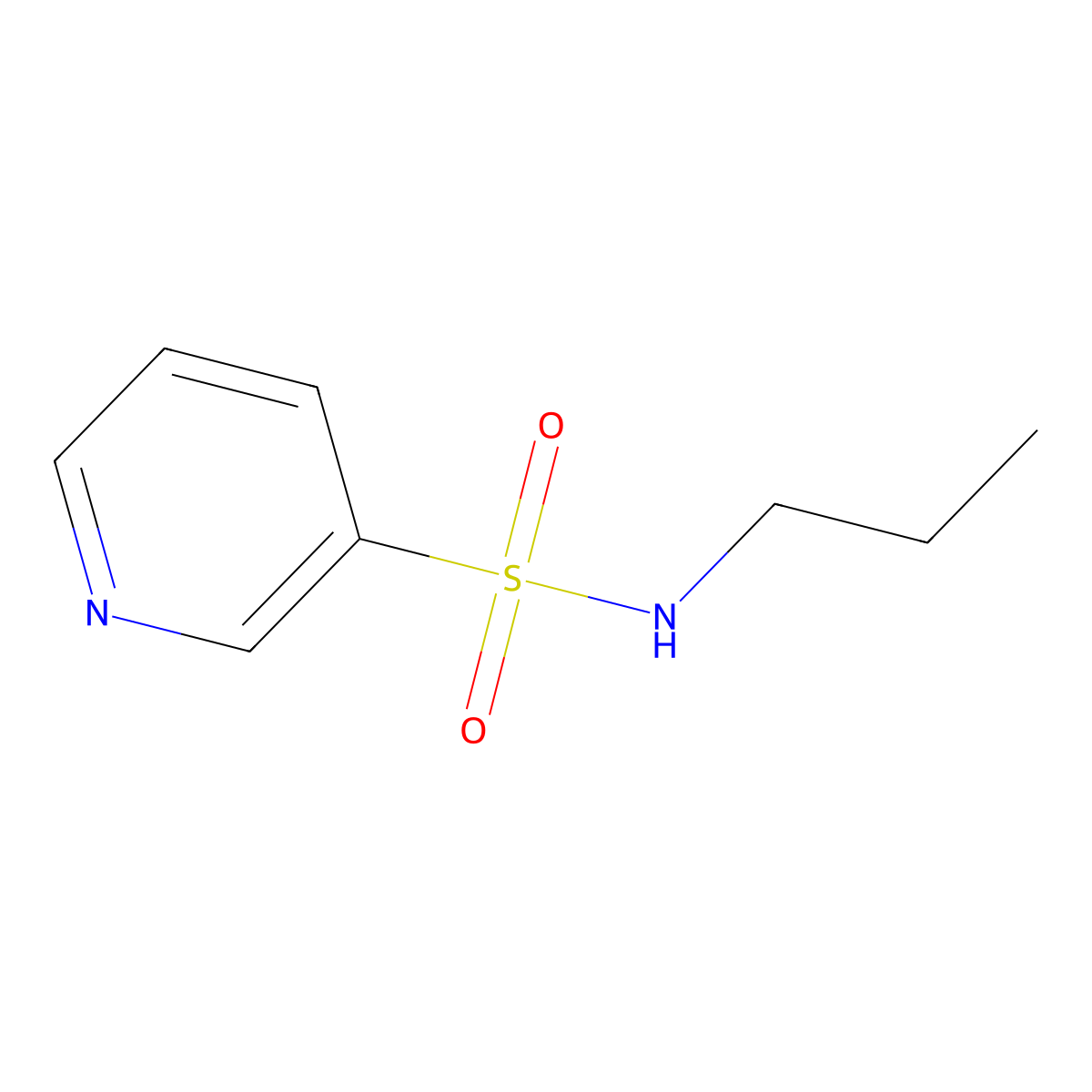 N-propyl-3-Pyridinesulfonamide molecular structure, CAS 4810-45-1