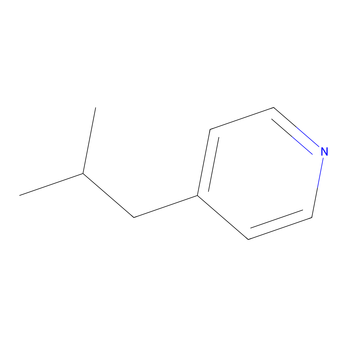 4-Isobutylpyridine molecular structure, CAS 4810-79-1