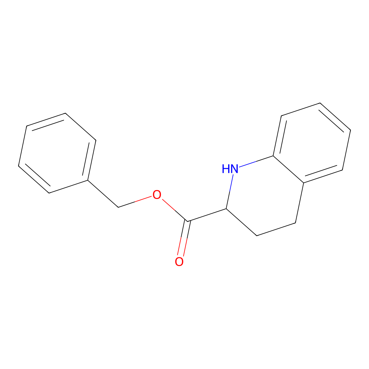 Benzyl 1,2,3,4-tetrahydroquinoline-2-carboxylate molecular structure, CAS 481001-67-6