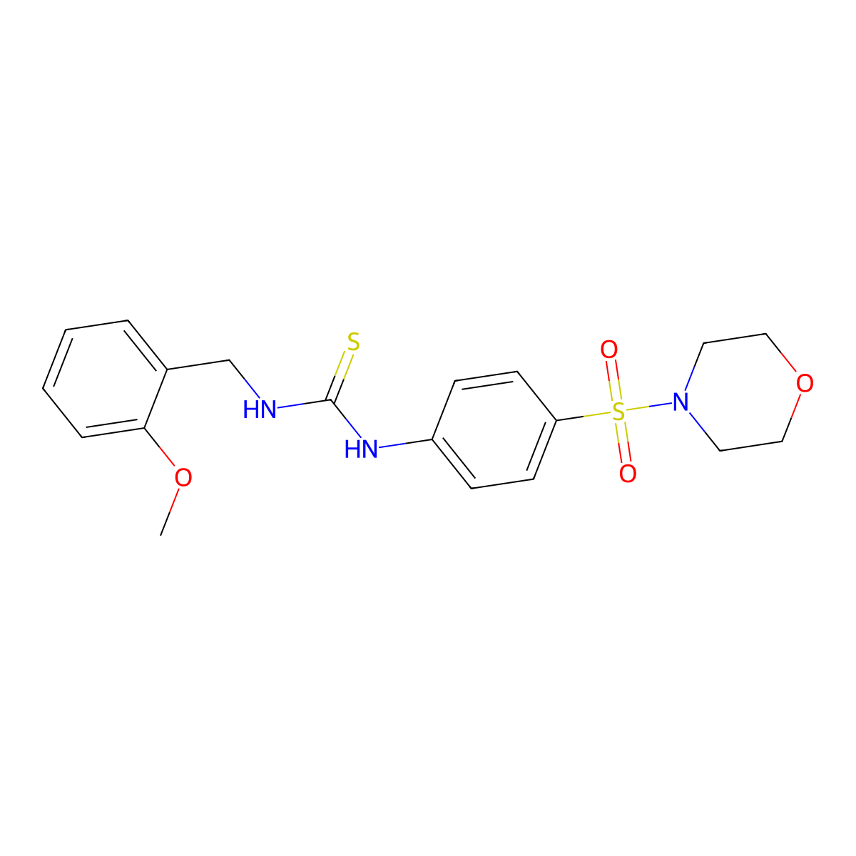 1-(2-Methoxybenzyl)-3-[4-(morpholin-4-ylsulfonyl)phenyl]thiourea molecular structure, CAS 481015-97-8